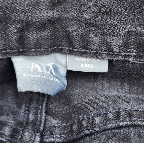 ARMANI EXCHANGE black jeans, size 6 regular - Picture 7 of 8